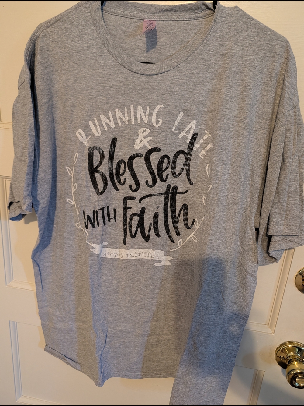 Simply Faithful Gray 'Blessed With Faith' Short Sleeve Tee